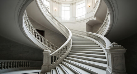 spiral staircase in a modern building