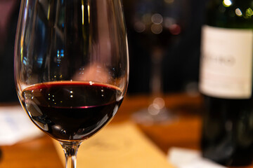 a glass of wine