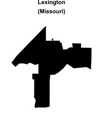 Lexington (Missouri) blank outline map