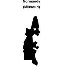 Normandy (Missouri) blank outline map