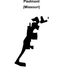Piedmont (Missouri) blank outline map