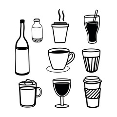 set of drinks