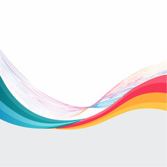 vector Minimalist cover template with vibrant perspective line wave in motion