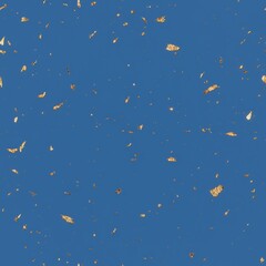 Blue and gold flakes dot seamless pattern. Paper pattern.