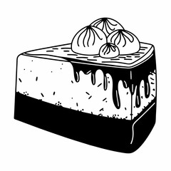 piece of cake on white background