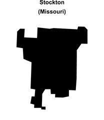 Stockton (Missouri) blank outline map