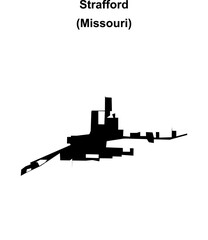 Strafford (Missouri) blank outline map