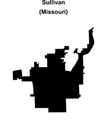 Sullivan (Missouri) blank outline map