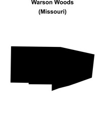 Warson Woods (Missouri) blank outline map