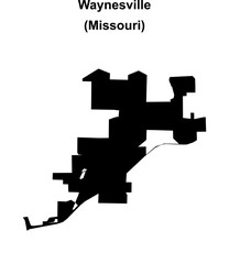Waynesville (Missouri) blank outline map