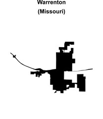 Warrenton (Missouri) blank outline map