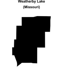 Weatherby Lake (Missouri) blank outline map