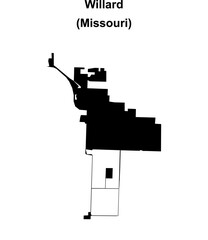 Willard (Missouri) blank outline map