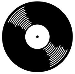 Vinyl Record – Retro of Analog Music for DJ Culture, Vintage Sound, Music Genres, Recording Studios and Classic Audio Design