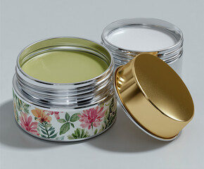 tin can with red caviar