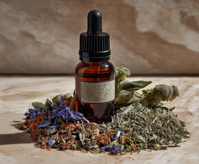 herbal tea with herbs