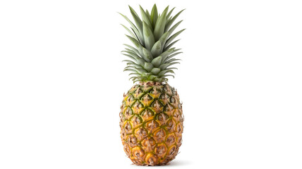 Fototapeta premium A high-quality photograph of a fresh pineapple against a pure white background.