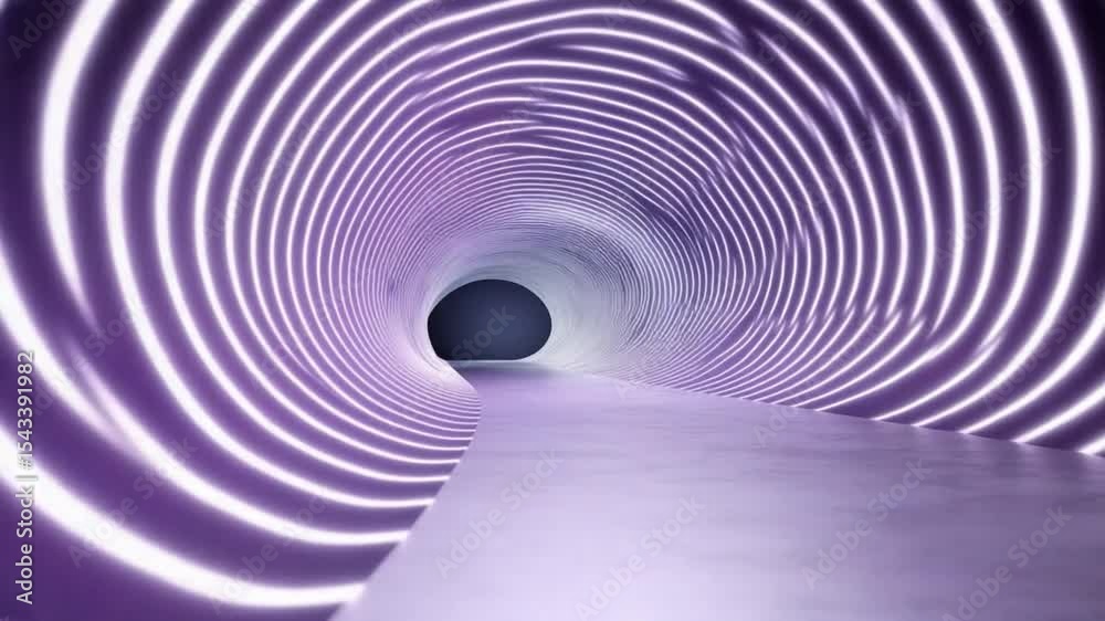 Poster pathway of luminescence: an ethereal pathway, a radiant tunnel of light, draws the eye into a world 
