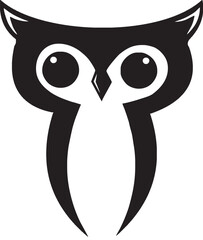 Editable pristine owl mascot vector silhouette icon graphic design .eps