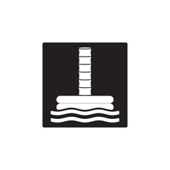 .marine evacuation chute icon symbol sign vector