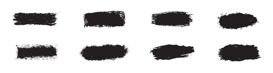 Brush strokes, Black paint strokes, Brush strokes vector. brush. Set of text boxes. Paintbrush collection. Grunge design elements. Dirty texture banners. Set of rectangle shape brush strokes. Painted