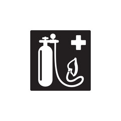 oxygen resuscitator icon symbol sign vector