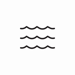 wave humidity icon sign vector