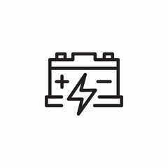 wide battery charge icon sign vector