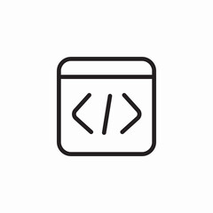 web page code icon sign vector