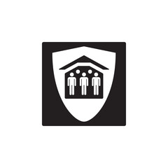 protection shelter icon symbol sign vector