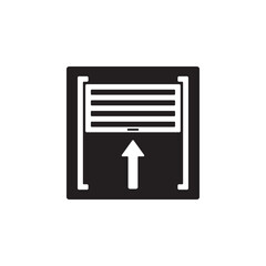 pull door up to open icon symbol sign vector