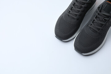 sneakers on the background top view
