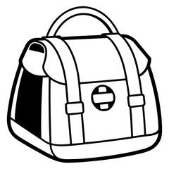 First Aid Bag Outline Vector 