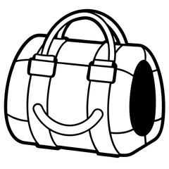 First Aid Bag Outline Vector 