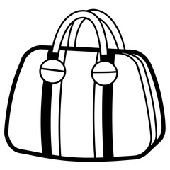 First Aid Bag Outline Vector 