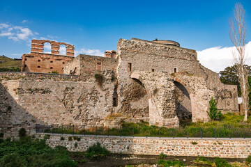 Roman Red Basilica ruins in Bergama Turkey