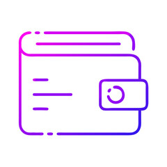 Wallet icon. Gradient outline.