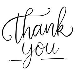Thank you hand writen calligraphy.Thanks card. Vector illustration eps 10