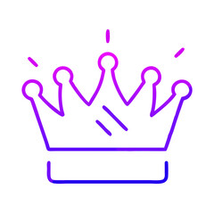 Crown icon. Gradient outline.