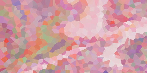Abstract crystal mosaic background in pastel tones soft light shades of pink orange and purple with geometric pattern