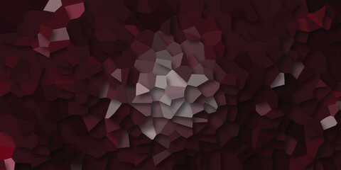 Obraz premium Abstract geometric burgundy pattern gradient with cell-like polygonal shapes illustration for modern background designs