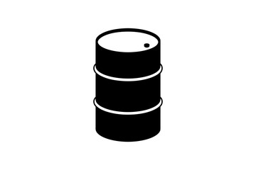 Illustration of a black barrel with white top view
