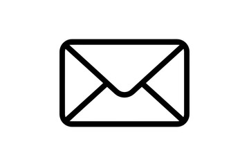 Outline of a square envelope with rounded corners