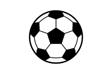 Fototapeta premium Stylized soccer ball with black and white patches