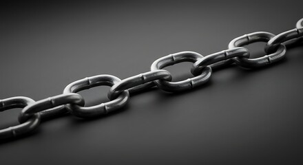 Obraz premium Chain on Dark Gray Background