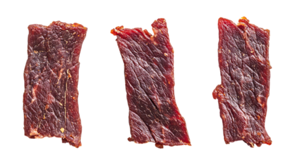 Pack Collection Beef Jerky Delicious  Easy set against transparent background