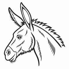 Donkey Logo Style Head Icon