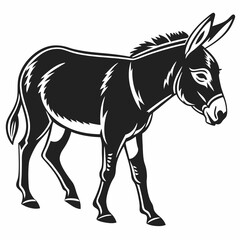 Cute Donkey Icon for Print and Web