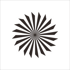 Black and white vector snowflake and star illustration