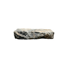 Fototapeta premium Natural rough stone slab texture isolated on white background